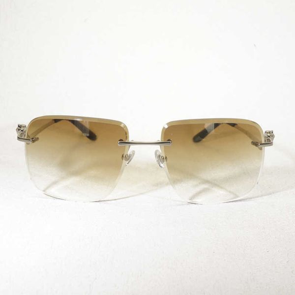

oversize rimless sunglasses men square leopard style eyeglasses for for beaching driving new fashion factory sun glasses 70%off wkdc, White;black