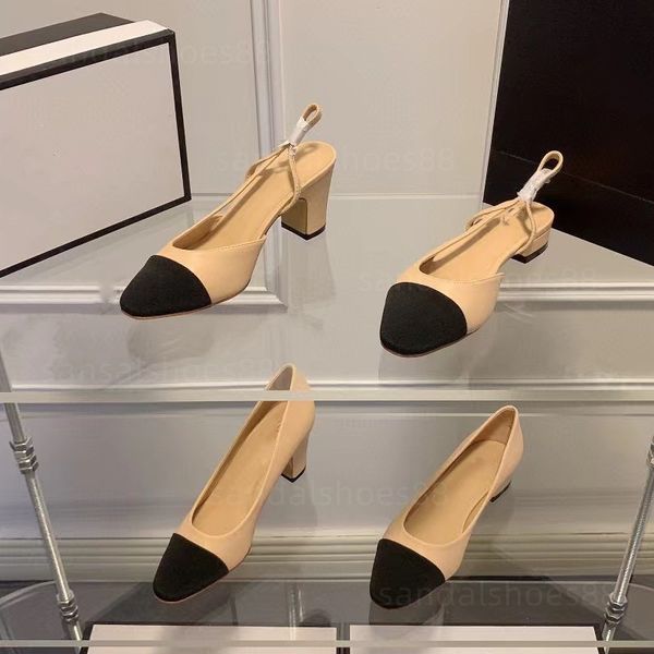 

slingback pumps heels cap toe ballerinas sandals famous designer women block chunky heel pearl pump loafers slingbacks comfy ballet flats be, Black