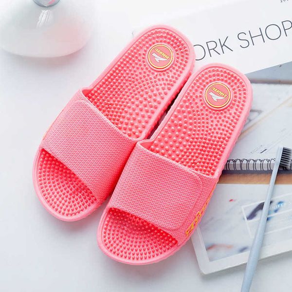 

slippers dome cameras bathroom slippers massage slippers bath special non-slip slippers for men and women household slippers shoes man j2302, Black