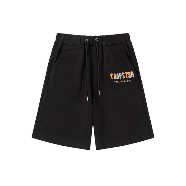 

men's shorts mens trapstar tracksuit embroidered lettering pant womens designer streetwear sporty label fl casual joggers sweat drop 8x, White;black