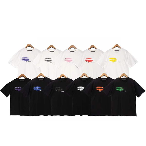 

designers men's t shirt summer europe london tokyo milan city letter logo printed short sleeve t-shirt, White;black