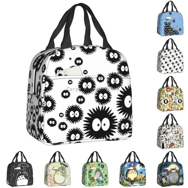 

ice packsisothermic bags studio ghibli totoro soot s lunch bag women cooler thermal insulated spirited away anime box for children school 23