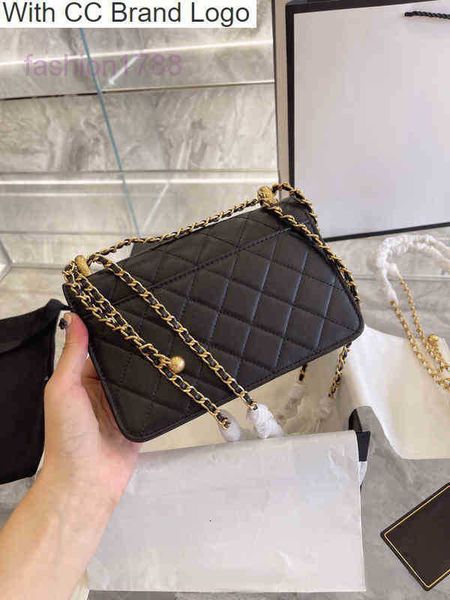 

cc evening bags evening bags woc cross body bags luxury brand fashion square wallet women's designer clutch lambskin double golden ball