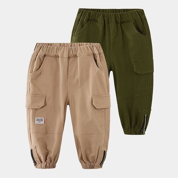 

trousers 2023 spring autumn casual 3 4 6 8 10 12 years children cloting handsome long pocket cargo pants for kids baby boys 230223, Blue