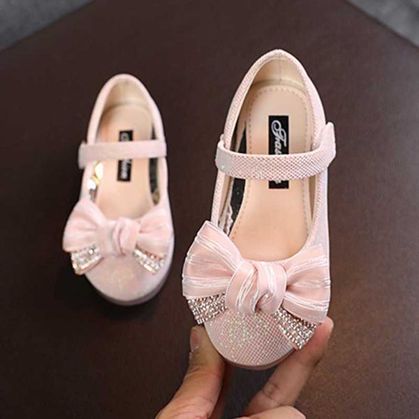

sneakers baywell children's shoes shiny rhinestone bow design princess shoe girls party dance shoes kids baby flat performance shoe l23, Black;red