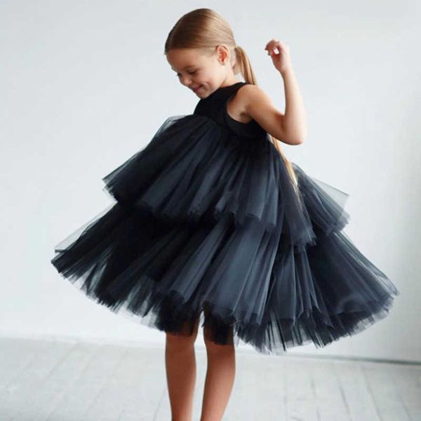 

girl's dresses girls princess dress kids cake layers tutu prom gown clothing children evening formal party dresses baby girl solid colo, Red;yellow