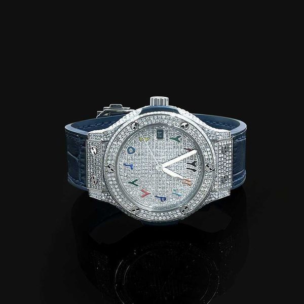 

fashion iced out watchesmens wrist luxury round cut lab gr ddgu krma, Slivery;golden