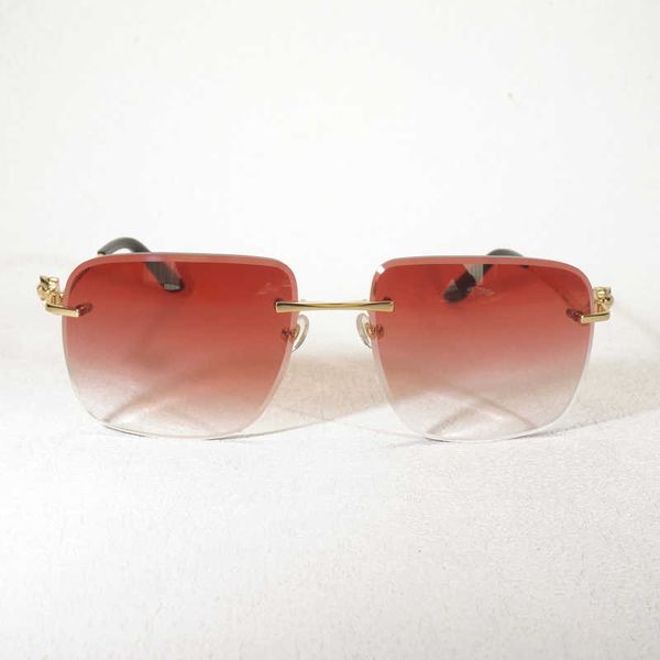 

vintage rimless oversize sunglasses men leopard style square metal shade diamond cutting lens women for outdoor new fashion factory sun glas, White;black