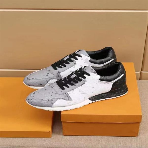 

2021 fashion leather plus run away sneaker for men with runner outdoors chaussures pour hommes293l, Black;red