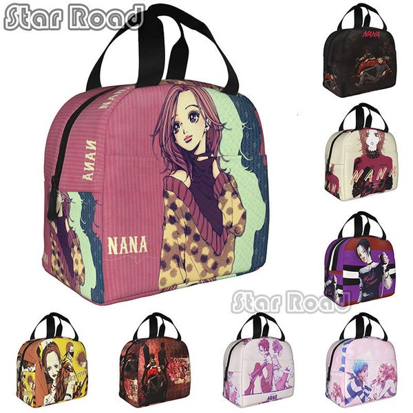 

ice packsisothermic bags nana osaki anime lunch black stones portable box travel print cooler aesthetic waterproof tote food 230223