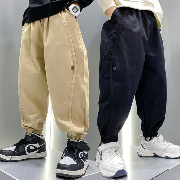 

trousers spring autumn kids casual pants for boy child fashion vintage cotton sweatpants teenage boys clothing 14 year to 5 230223, Blue