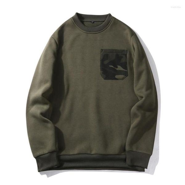 

men's hoodies autumn and winter mens fashion camouflage pocket o-neck sweatshirt men casual warm sweatshirts wy090110, Black