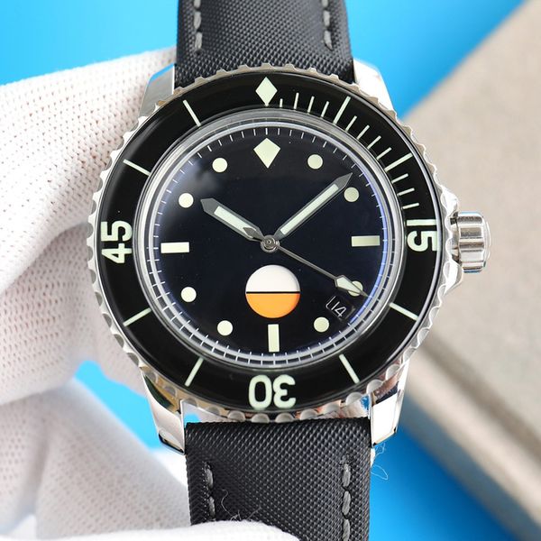 

business mens watch automatic mechanical 9015 movement watches waterproof super diving luminous 45mm sapphire wristwatch montre de luxe, Slivery;brown