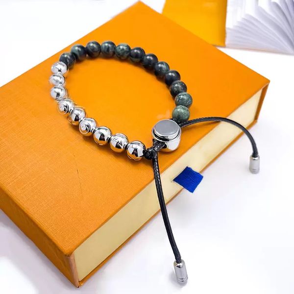 

fashion designer bracelet bohemian lover 3 colors beaded strands bracelets women charm bangle jewelry gift with box, Black