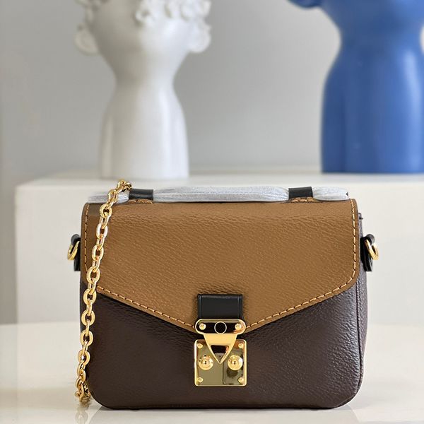 

counter quality designer shoulder bag luxury chain bag genuine leather messenger bag 14cm high imitation crossbody bag with box zl168