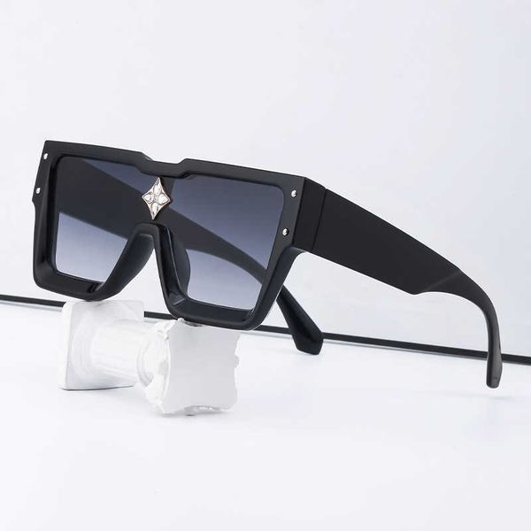 

millionaire large frame sunglasses women's 2023 new one-piece network red sunglasses women's fashion sunglasses, White;black