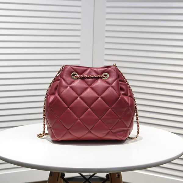 

7a designer bags drawstring diamond lattice match gold hardware totes cowhide women handbag