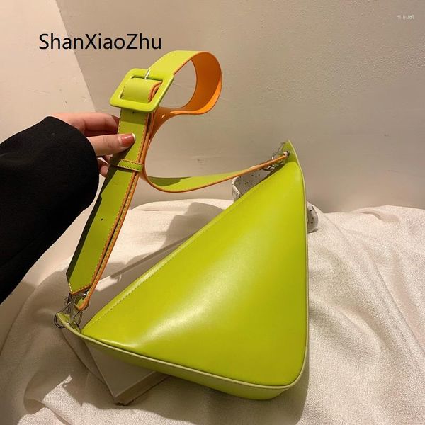 

shoulder bags women's triangle pu leather bag simple design ladies crossbody women travel small handbag and purse brand totes