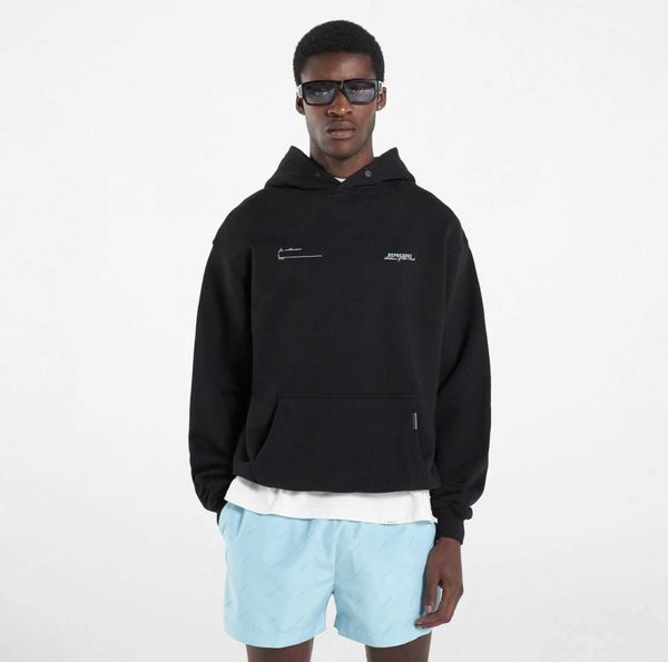 

2023 men's and women's hoodies fashion western european brand designer represne sogd autumn winter slogan printed high street, Black