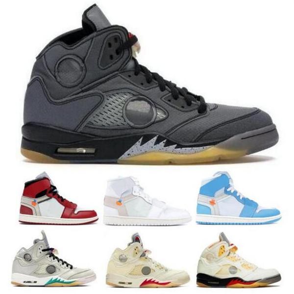 

off jumpman 1 5 basketball shoes muslin powder blue sail chicago red high og x unc 5s 1s 2021 men women baskets sneakers256t