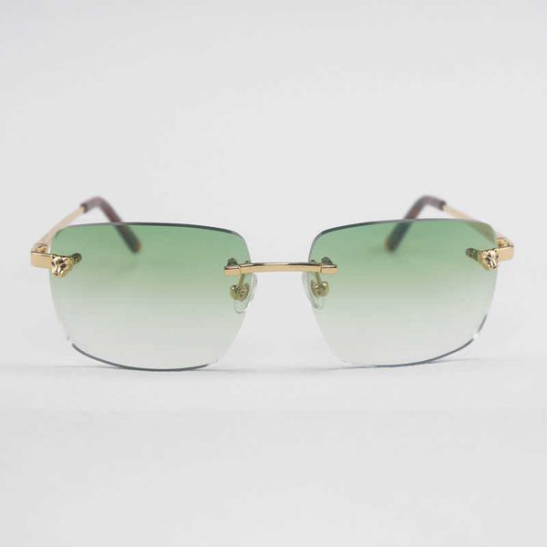 

vintage rimless leopard style sunglasses men shade metal frame square women for beaching driving accessories new fashion factory sun glasses, White;black