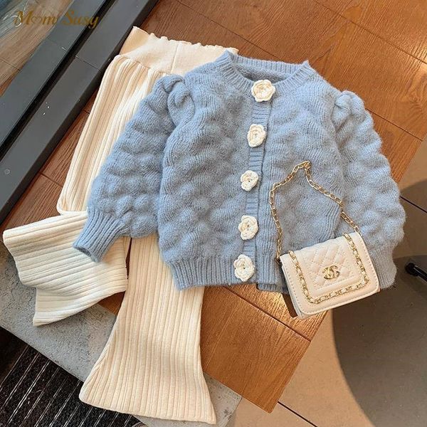 

hoodies sweatshirts baby girls princess cardigan flower button infant toddle child knitted coat kids outwear clothes spring autumn party 1-7, Black