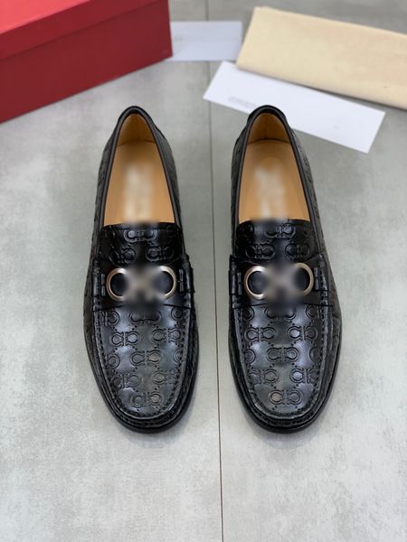 

formal dress shoes buckle genuine leather shoes letter carved luxury designer men business leather shoe, Black