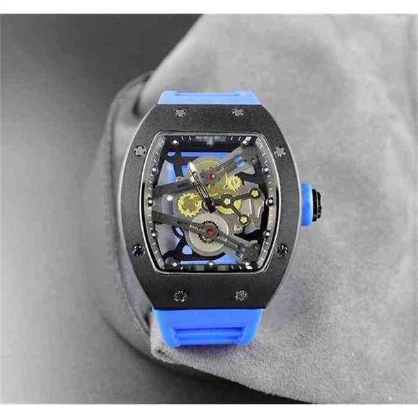 

strap mechanics watch richa for men sport wrist transparent dial es silicone luxury relogio masculino selling millerwatch mens 5wvt, Black;brown