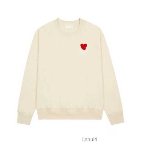 

men's hoodies sweatshirts 21s designer play commes jumpers des garcons letter embroidery long sleeve pullover women red heart loose s04, Black