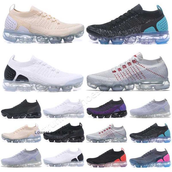 

authentic fk-2018 fly knit running shoes flynit sneakers mens womens stone mauve pure platinum team red oreo grey blue white trainers