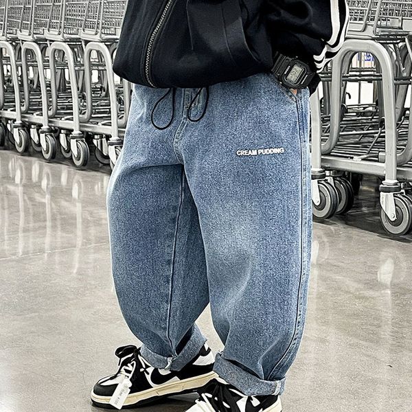 

jeans children's wear boys' jeans spring and autumn boy's trousers loose pants trend 1-9 230223, Blue