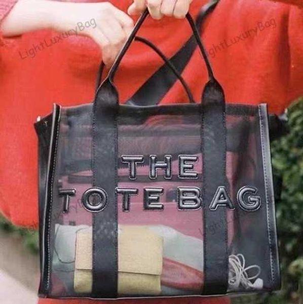 

new designer macaron candy color tote bags mesh alphabet portable crossbody luxury mirror quality fashion women classic female purses 230223
