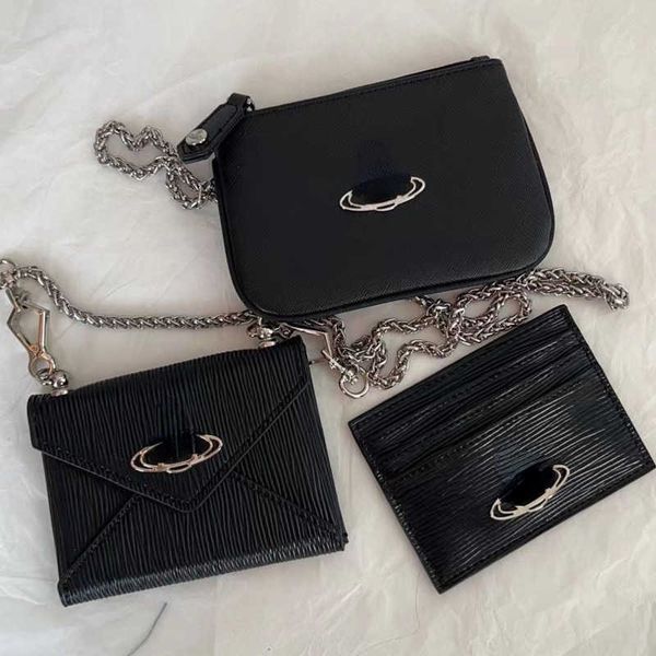 

bags fashion ladies vi designer chain shoulder card bag saturn cowhide wallet hand purse set 3 in 1