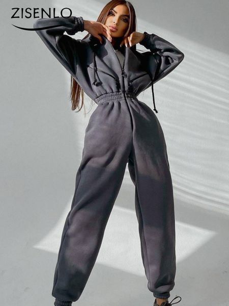 

women's jumpsuits rompers autumn solid color sports and leisure hooded jumpsuit one-pieces jump suits for women overalls women fashion, Black;white