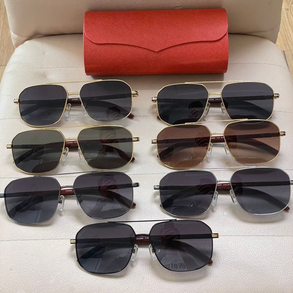 

men's business designer sunglasses fashion metal frame driving polarized light uv380 sun glasses, White;black