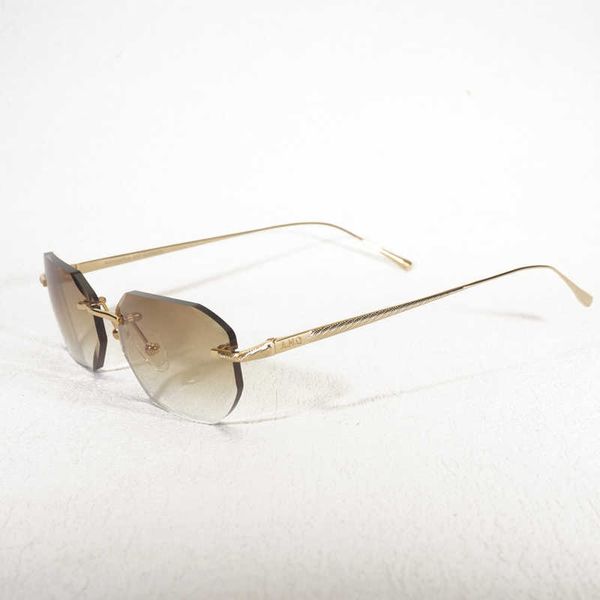 

new lens shape rimless sunglasses men accessories for outdoor metal frame eyeglasses shades women new fashion factory sun glasses 70%off ign, White;black