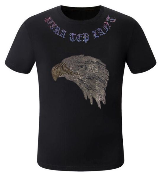 

men summer clothing for holiday asian size mens hip hop designer rhinestone men's t-shirts, White;black