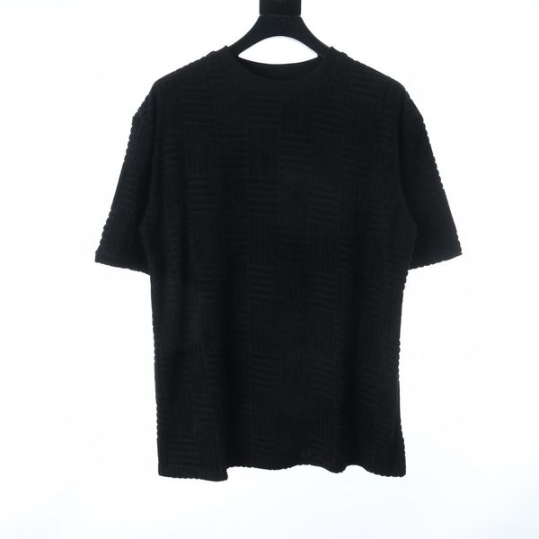 

men's plus tees & polos round neck embroidered and printed polar style summer wear with street pure cotton e1sd, Black;brown