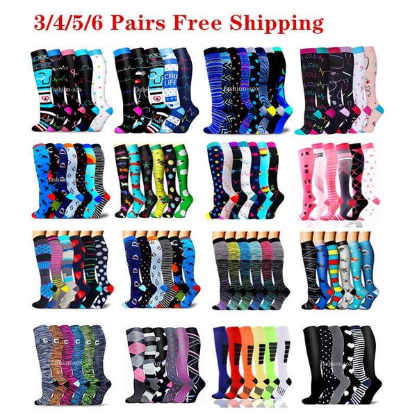 

5pc socks hosiery nurse compression socks (36 pairs) blood circulation compression stockings varicose veins running socks compression 2030mm, Black;white