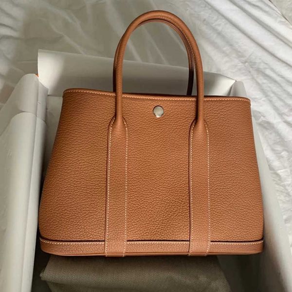 

designer hems gaden bags leather women's one shoulder versatile garden handheld big shopping bucket bag