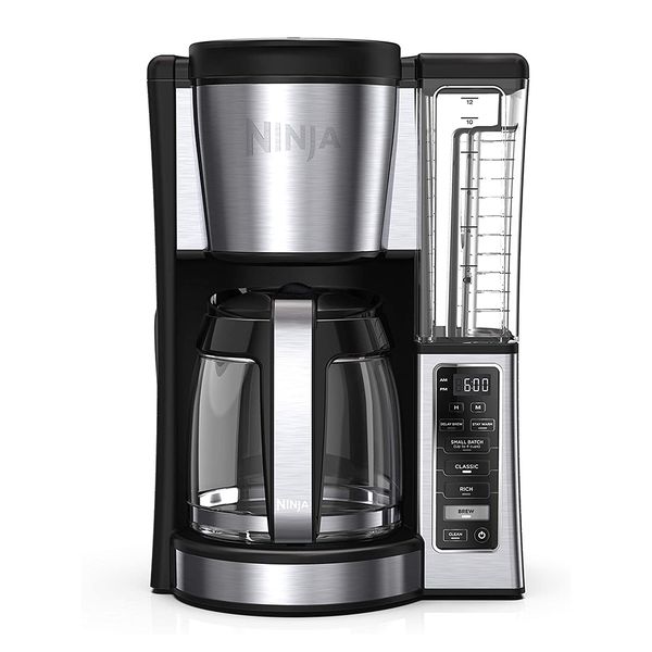 

ninja ce251 programmable brewer, with 12-cup glass carafe, black and stainless steel coffee makers
