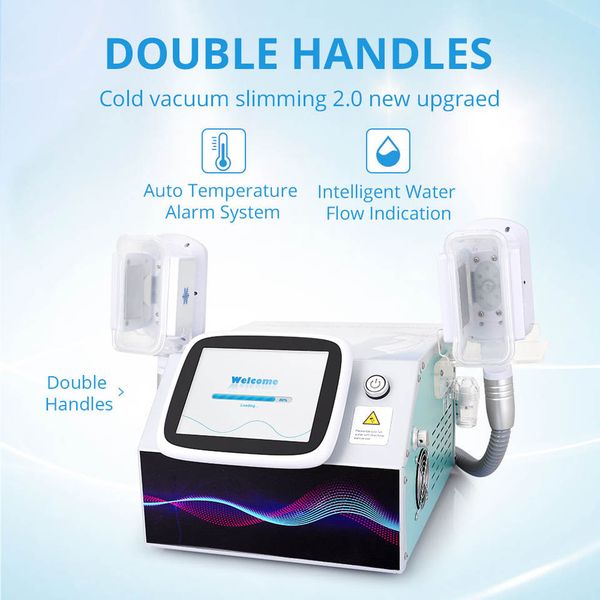 

2handle double chin cryo handle cooling slimming machine