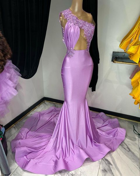 

2023 arabic aso ebi lilac mermaid prom dresses lace beaded evening formal party second reception birthday engagement bridesmaid gowns dress, Black
