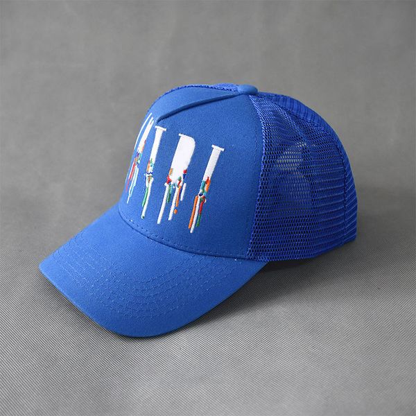 

fashion mens cap luxury womens designer hat back adjustable size multi color spring casquette outdoors travel sunshades portable dome baseba, Blue;gray
