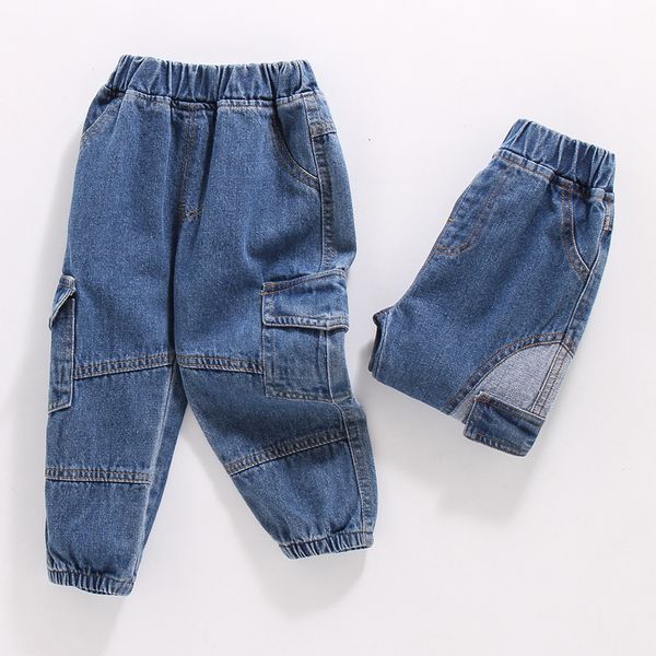 

jeans diimuu spring fashion kids long pants 2 3 4 5 6 7 years boy casual trousers baby trousers clothes baby boy denim pants boy jeans 23022, Blue