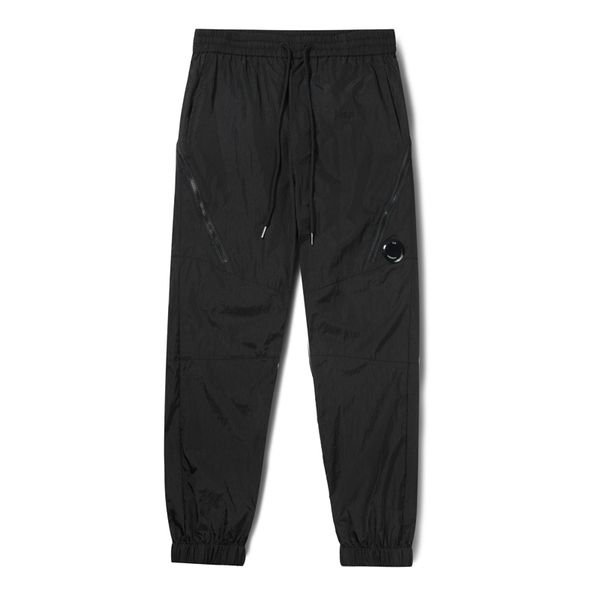 

2022 ss metal nylon men pants one lens logo zipper pocket male pant outdoor tracksuit casual jogging trousers black size m-xxl