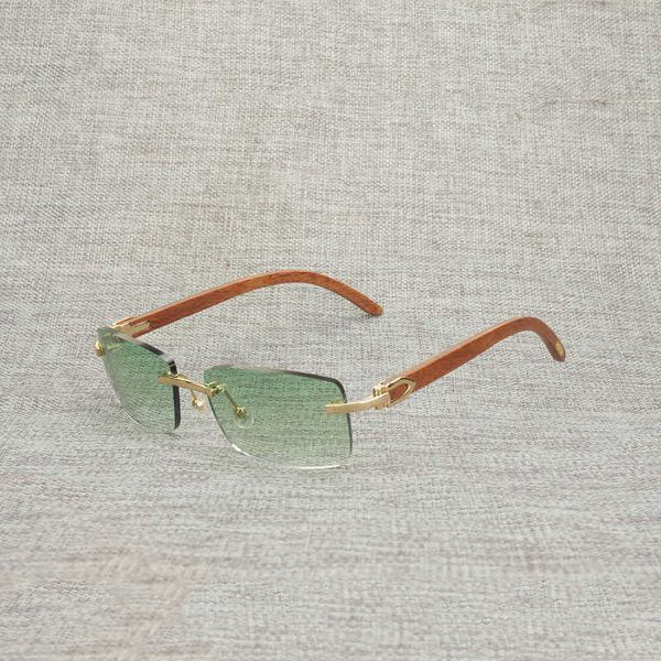 

vintage buffalo horn rimless sunglasses men natural wood square glasses metal frame women wooden shades eyeglasses new fashion factory sun g, White;black