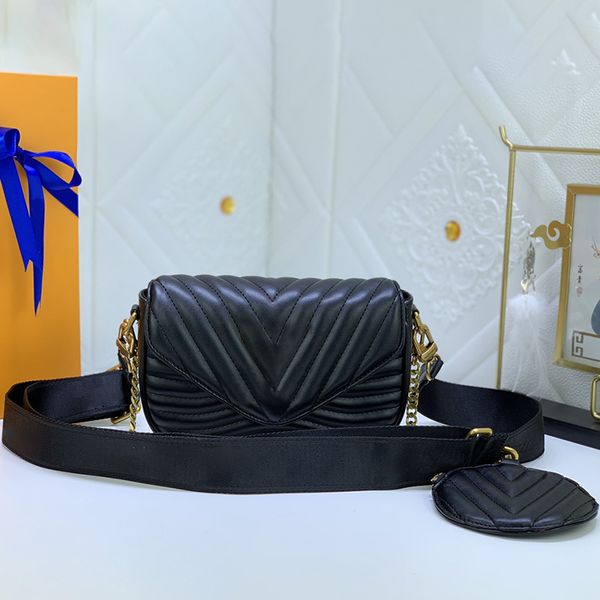 

luxury designer new wave shoulder bags handbags purse women leather chain crossbody envelope messenger bag quilted twin sets mini handbag ro