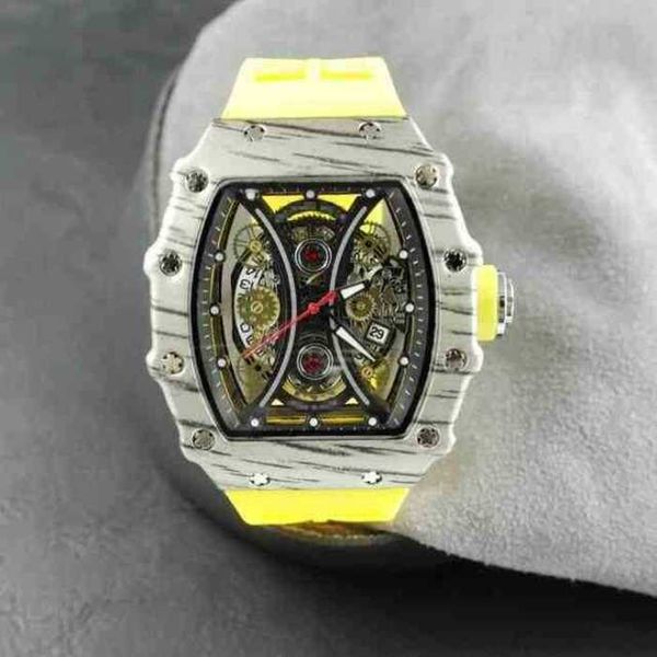 

brand luxury mens millerwatch mechanics watch richa silicone selling for chronograph men casual sport fashion wrist man es 402z eq3x, Black;brown