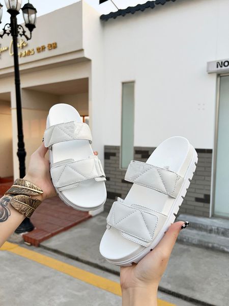 

sandales fashion sandals genuine leather women slippers summer luxury flat slides ladies beach sandal party wedding oran slipper size 35-43, Black